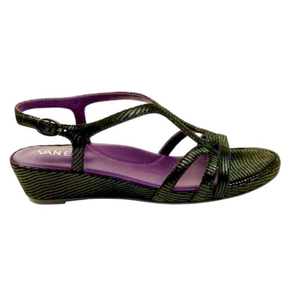 Vaneli Shoes - Vaneli Strappy Italian Leather Wedge Sandals 8-8.5 - New